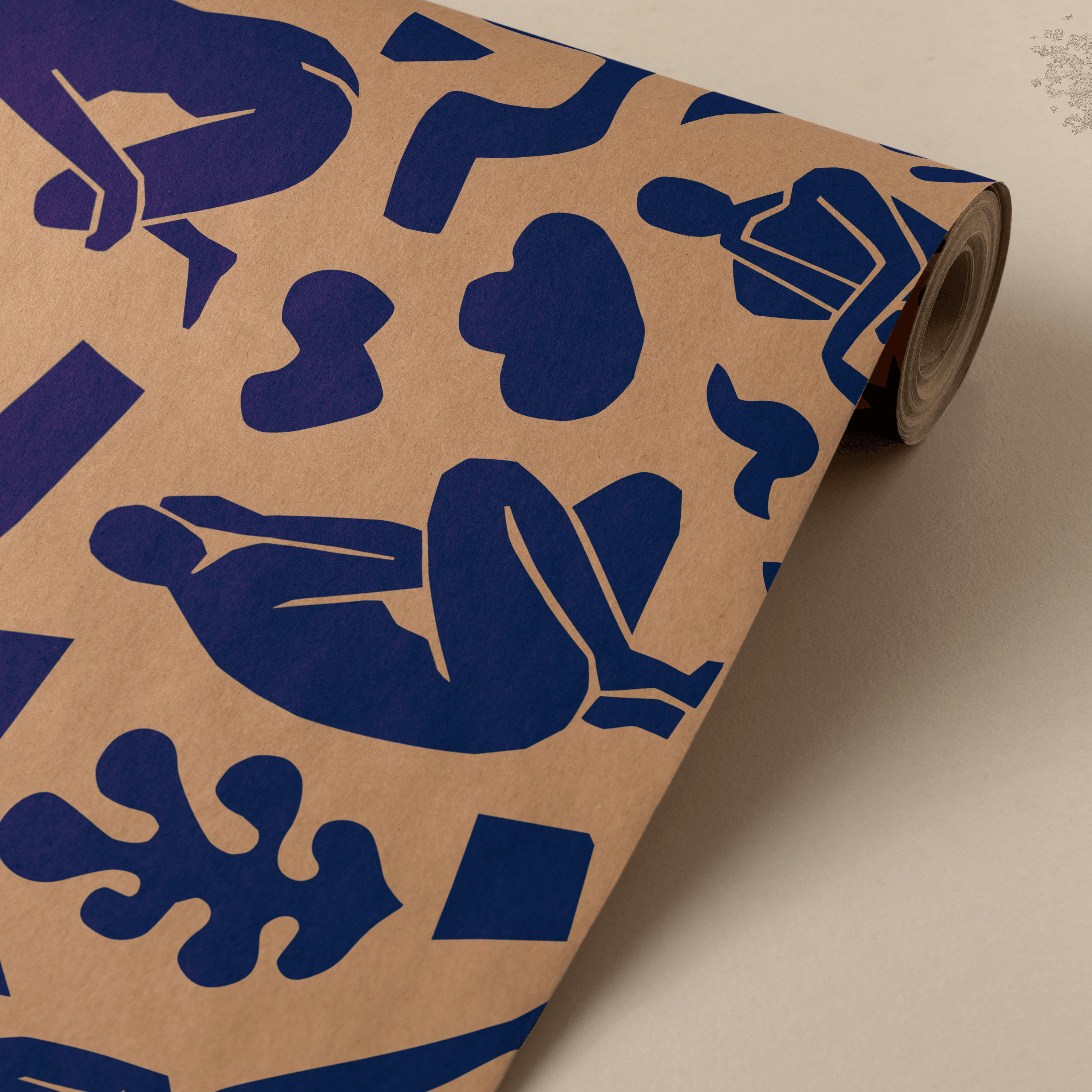 papier cadeau motifs organiques