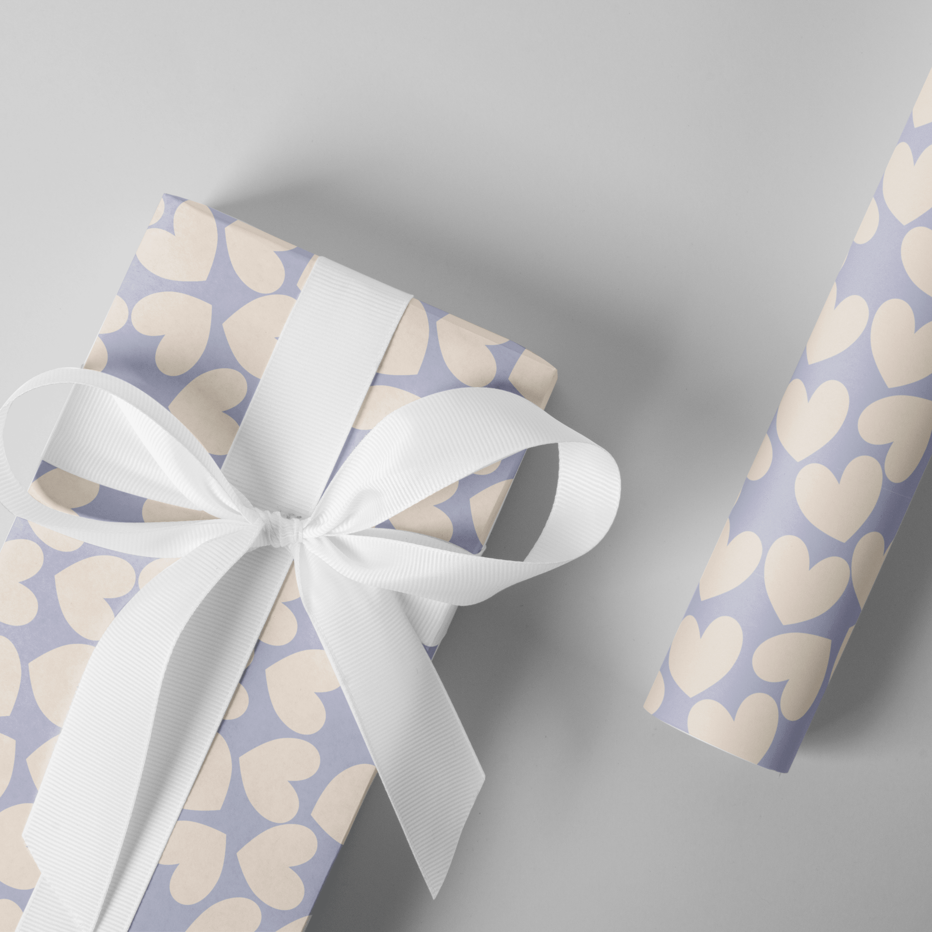 papier cadeau motifs coeurs