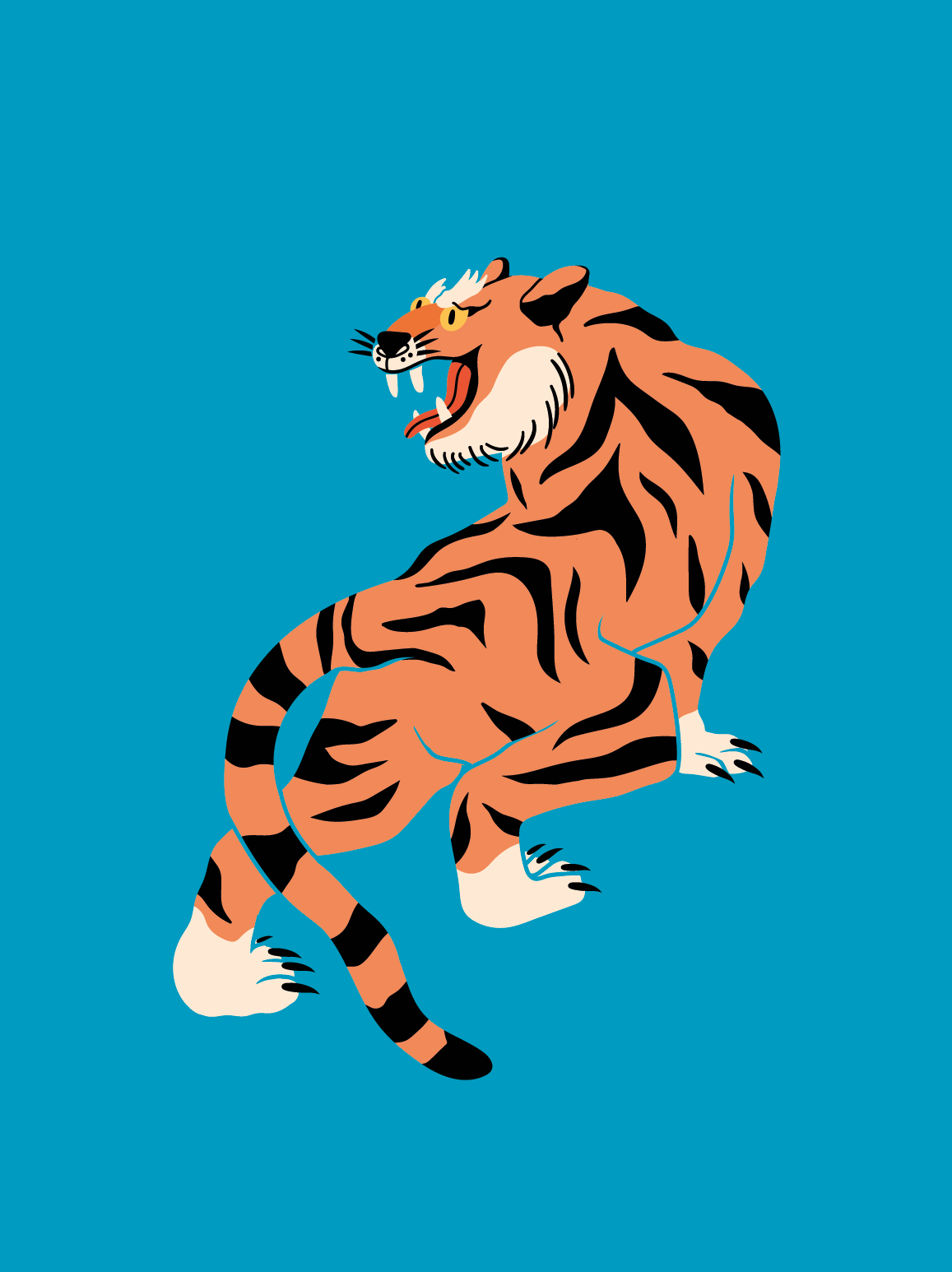 Affiche Blue Tiger