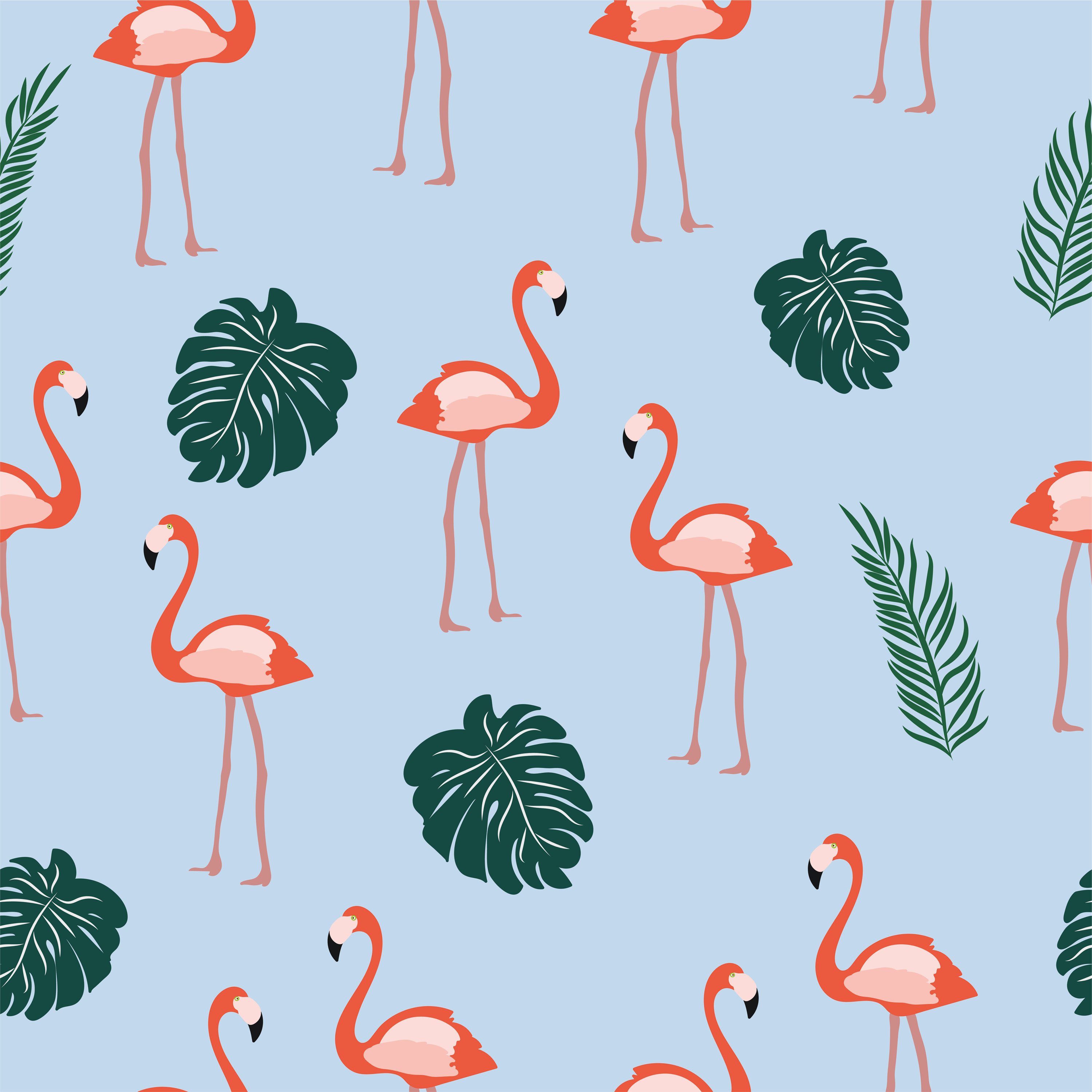 Papier cadeau flamants roses
