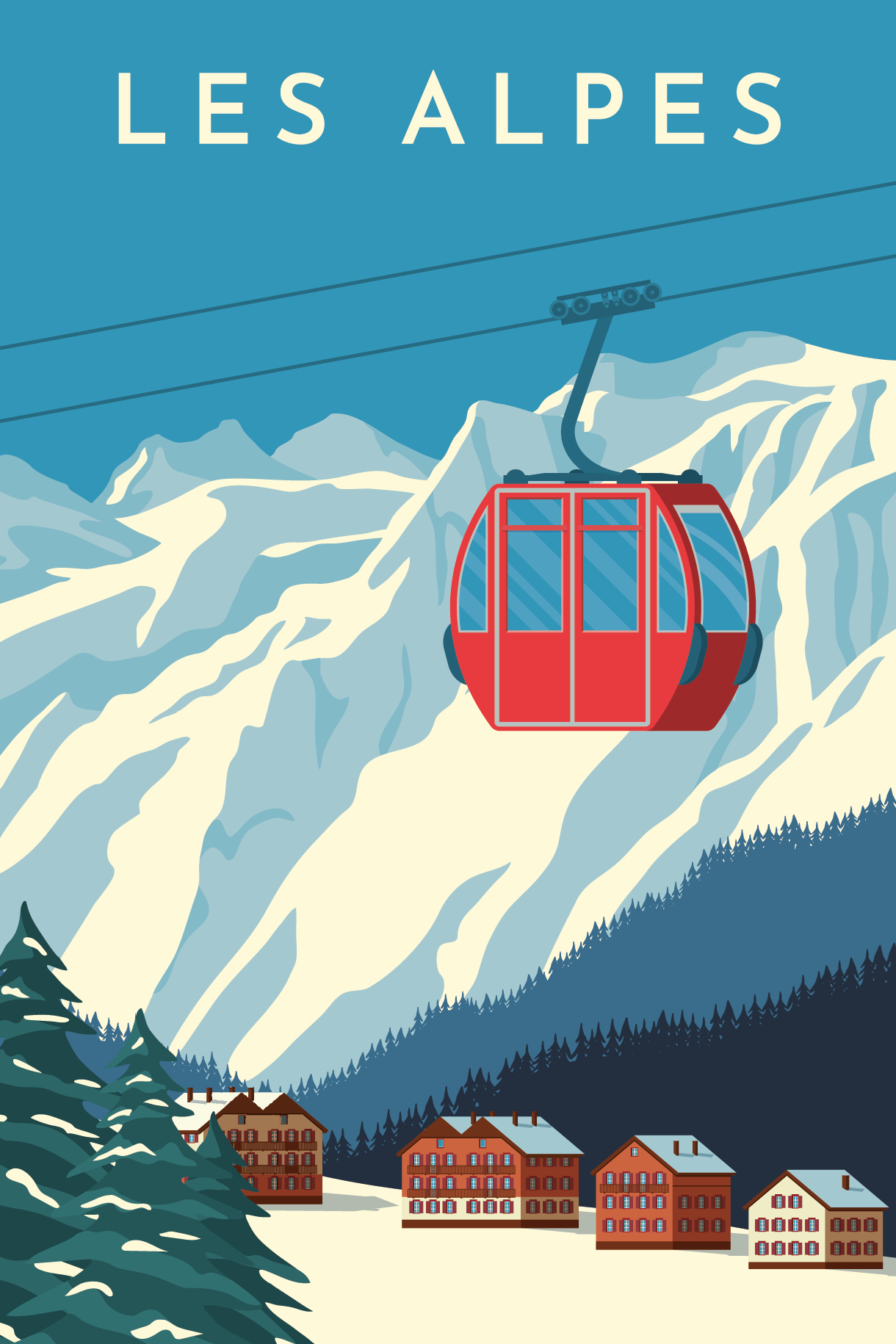 Affiche Les Alpes