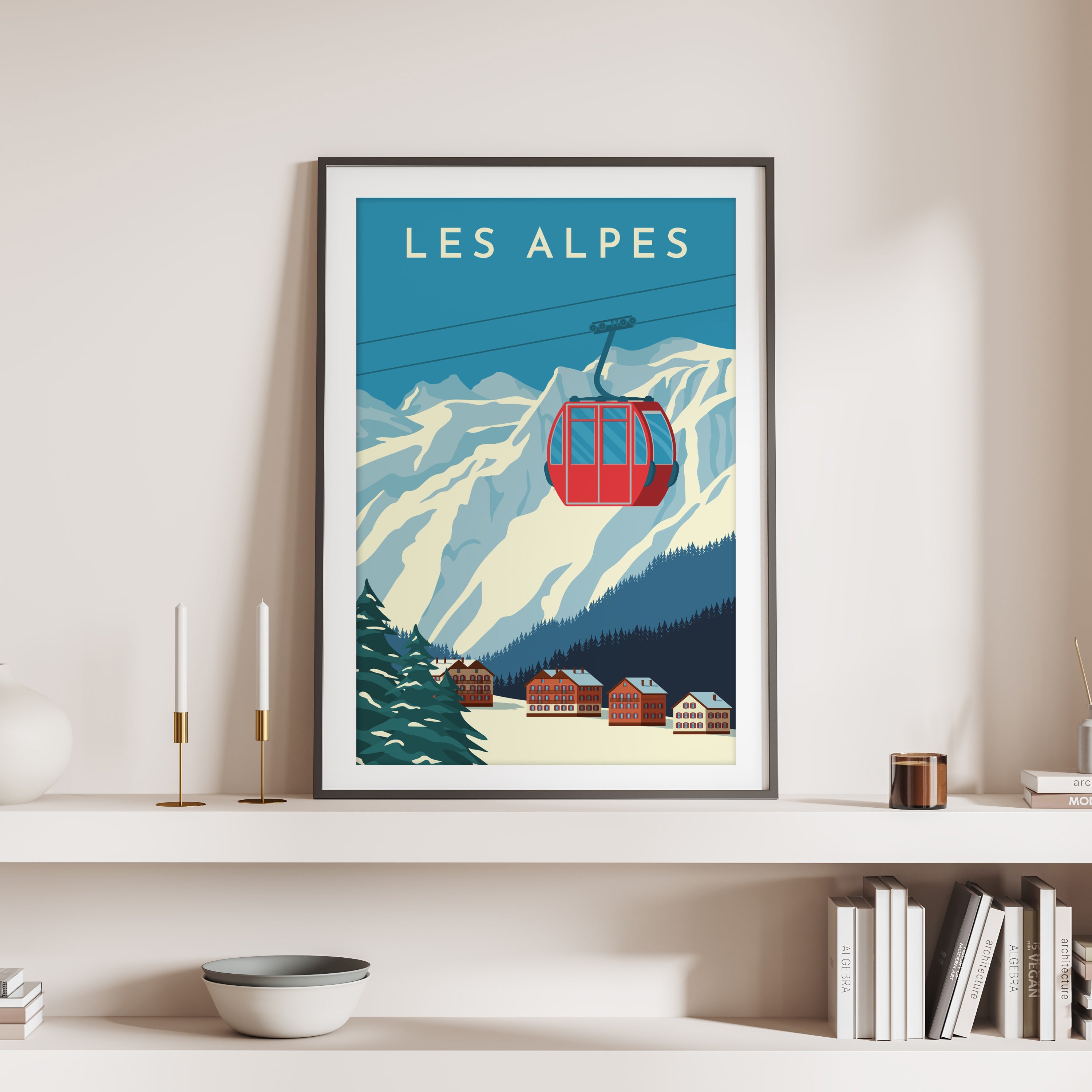 Affiche Les Alpes cadre noir