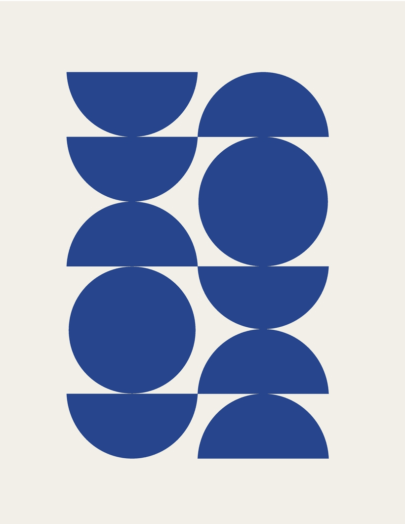 Affiche minimaliste bleu
