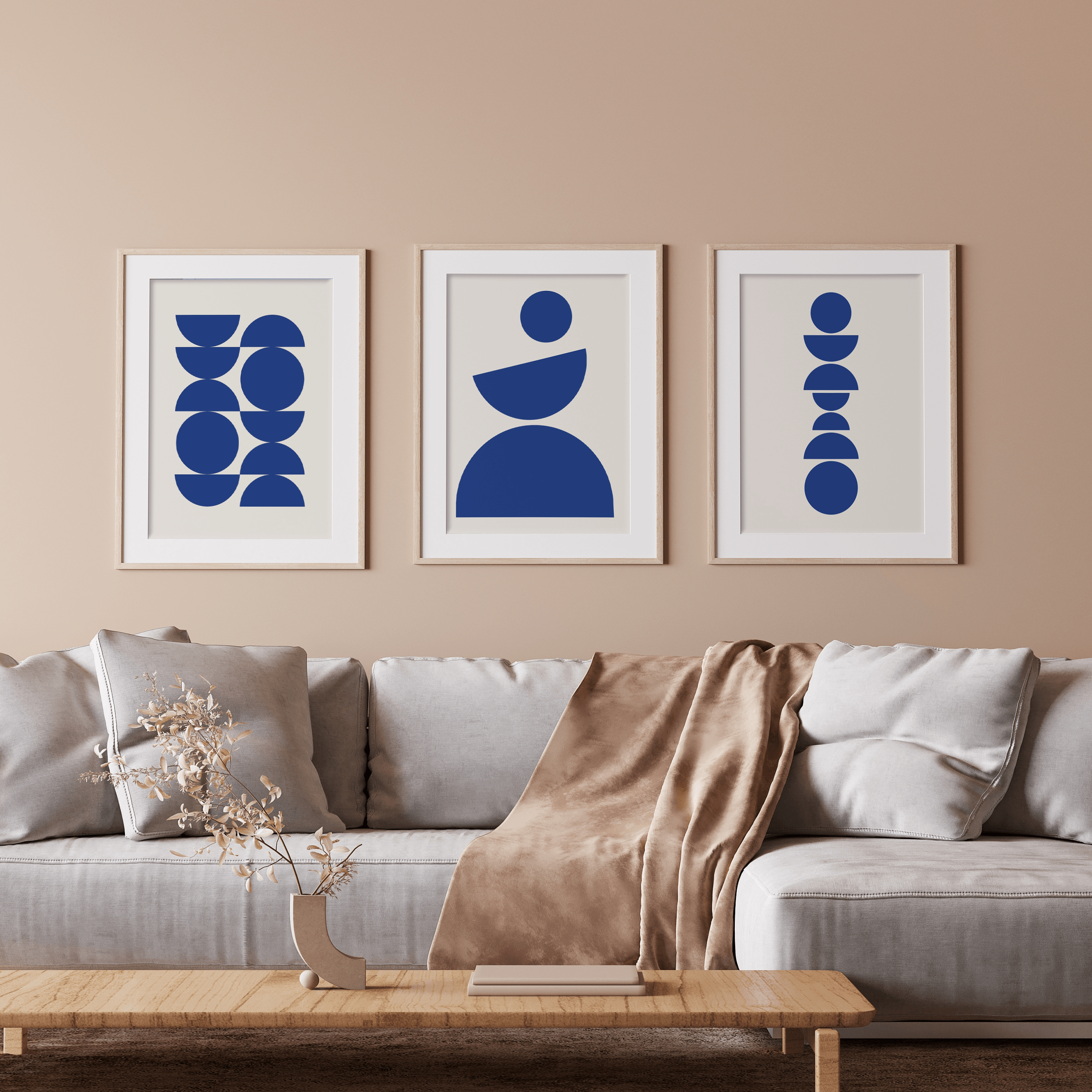 Affiche minimaliste bleu 