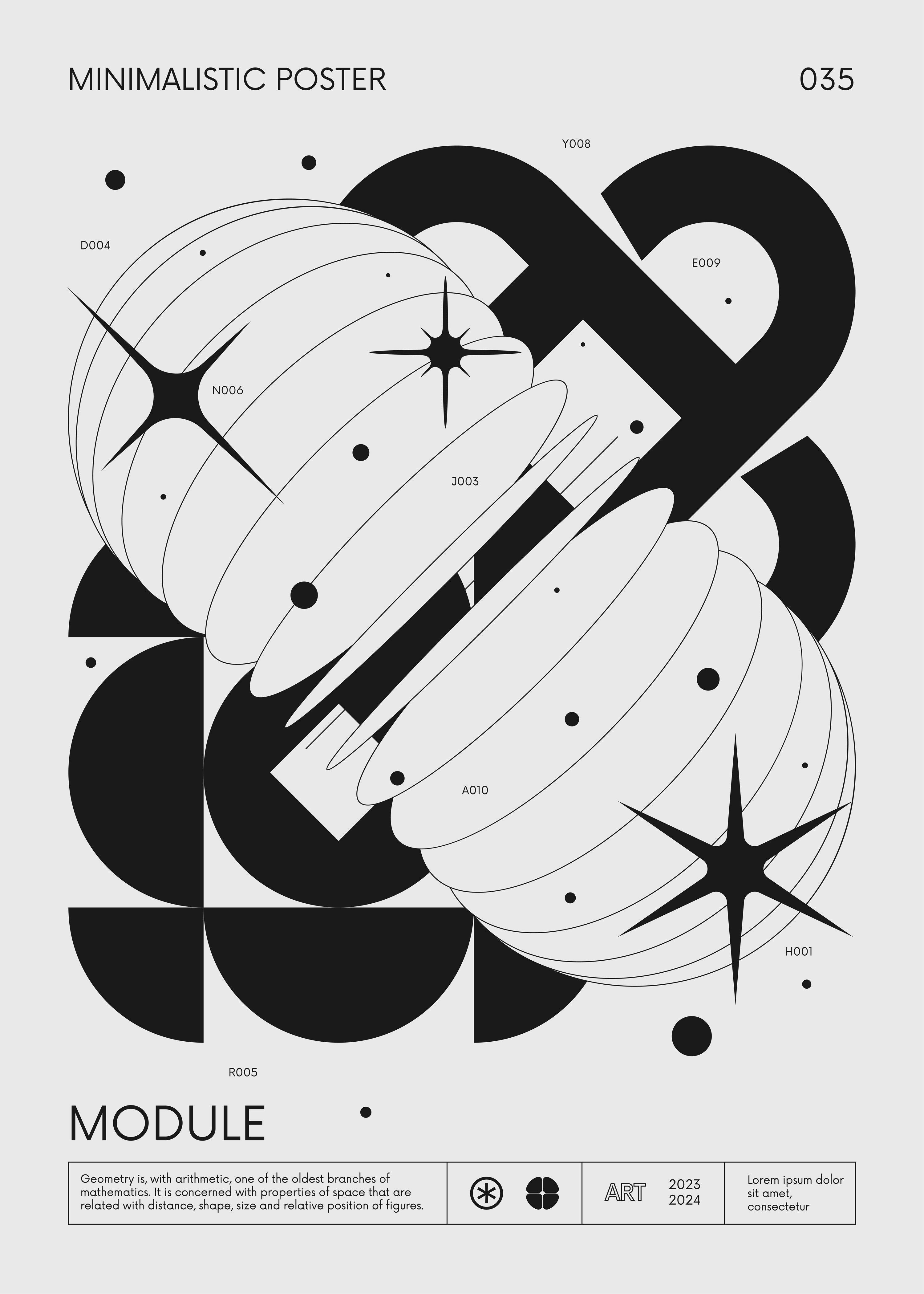 affiche noir & blanc Module