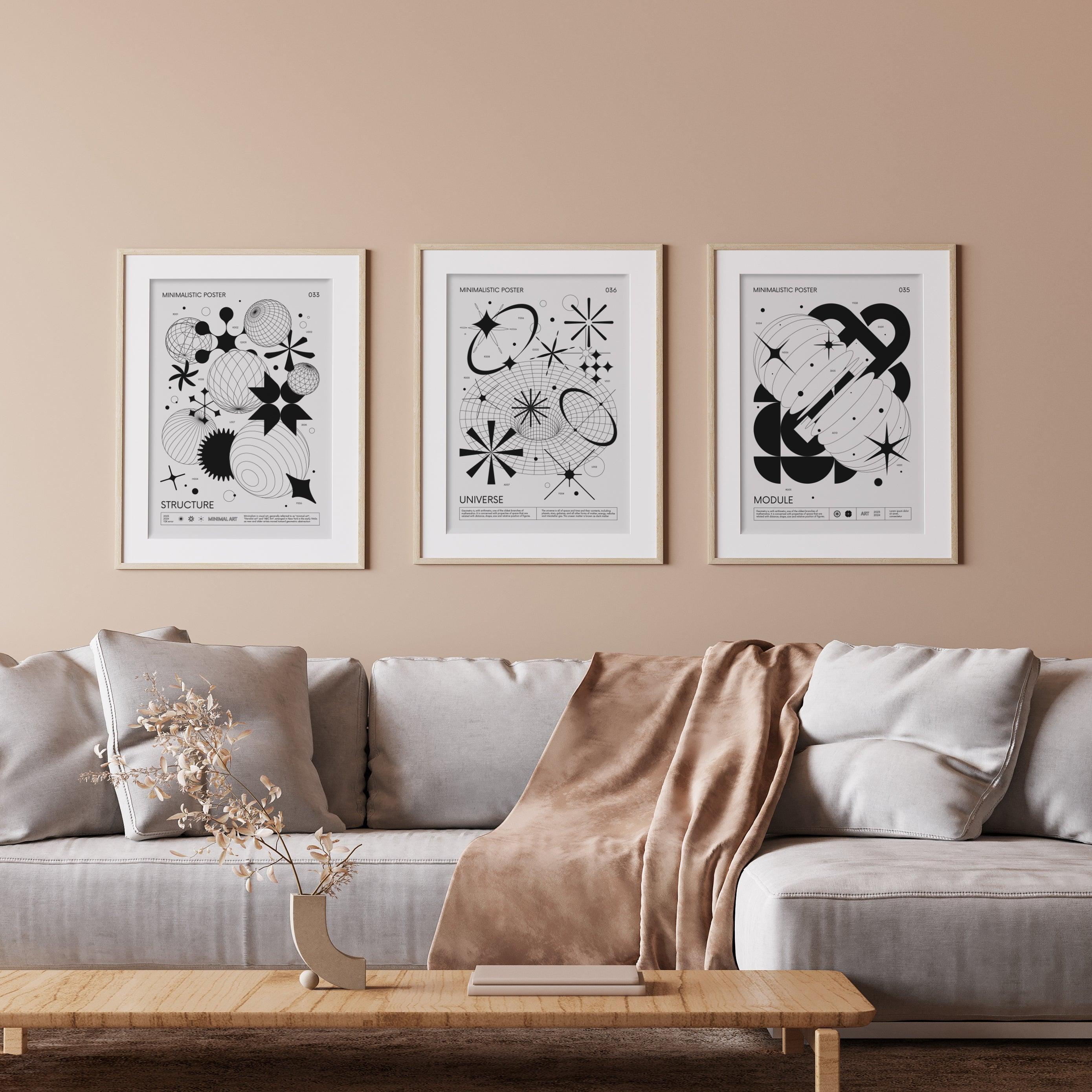 affiche noir & blanc Module série