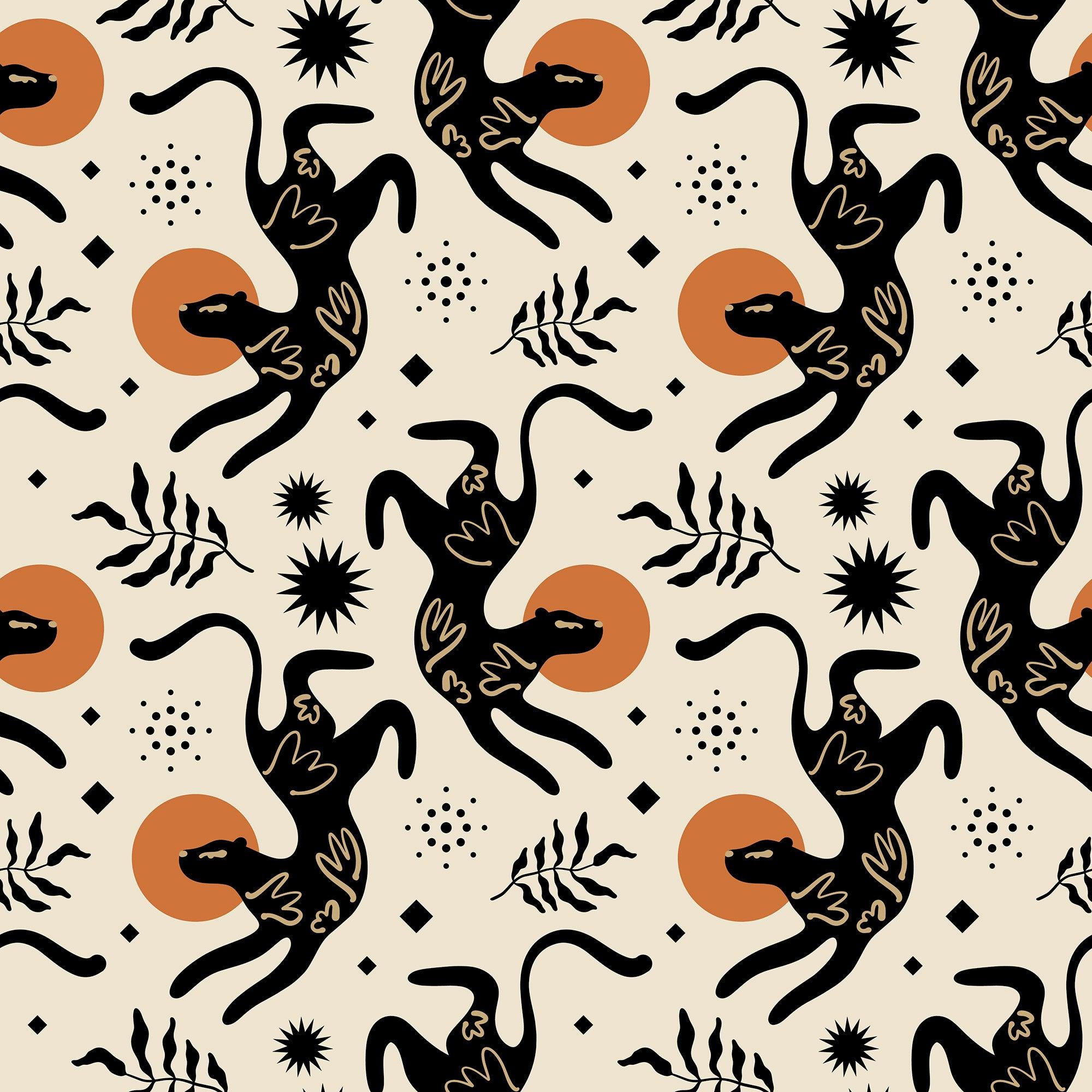 papier peint baghera motifs pantheres