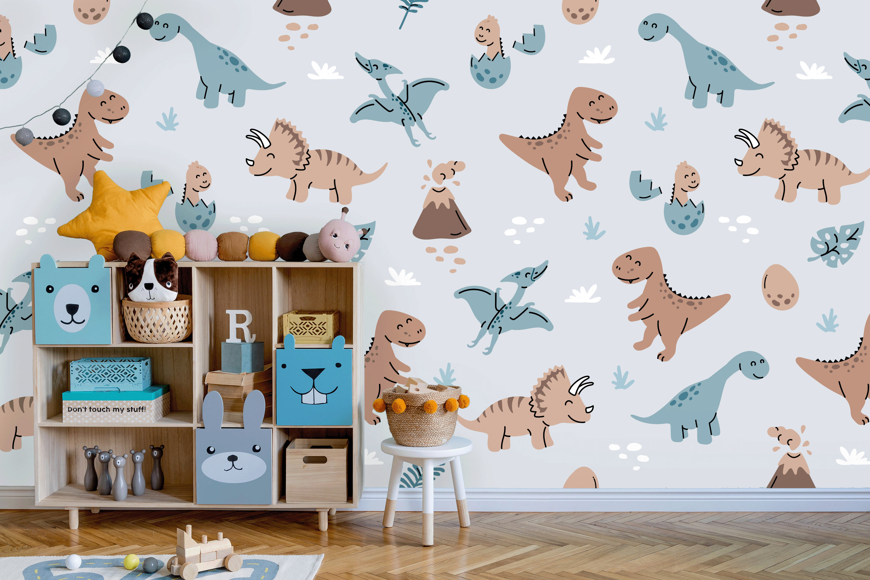 espace jeux papier peint dinosaure Cera