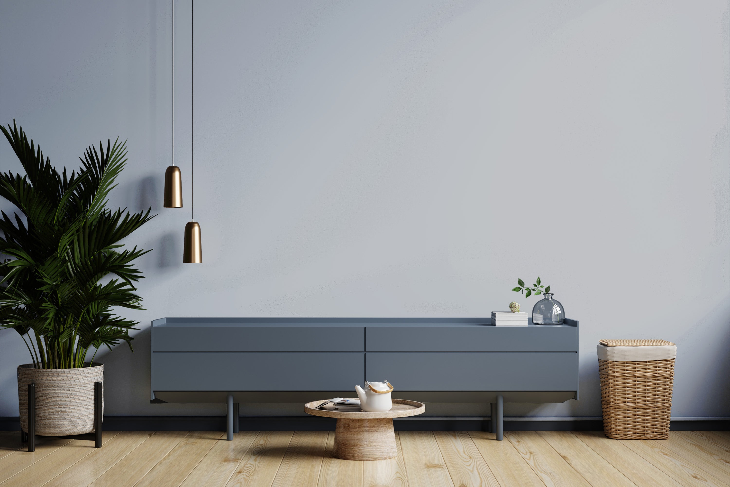 séjour meuble gris