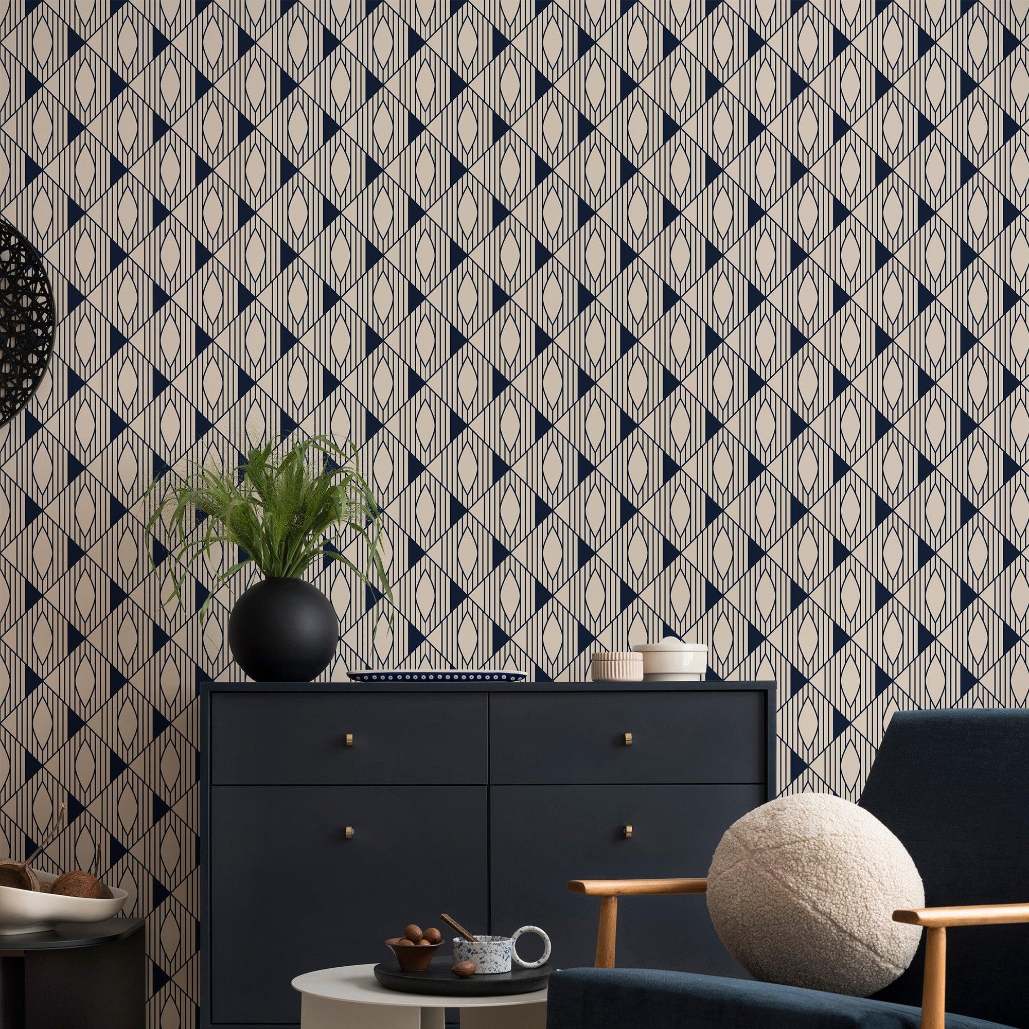 papier peint motifs geometriques