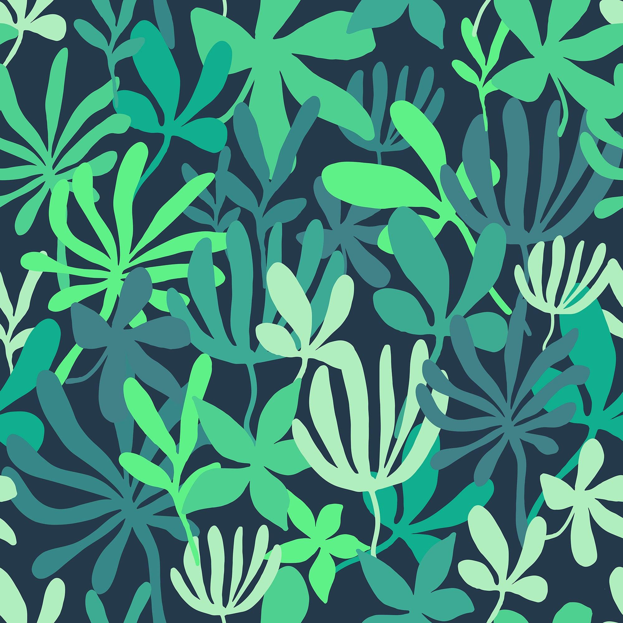 papier peint motifs plantes et feuilles vertes