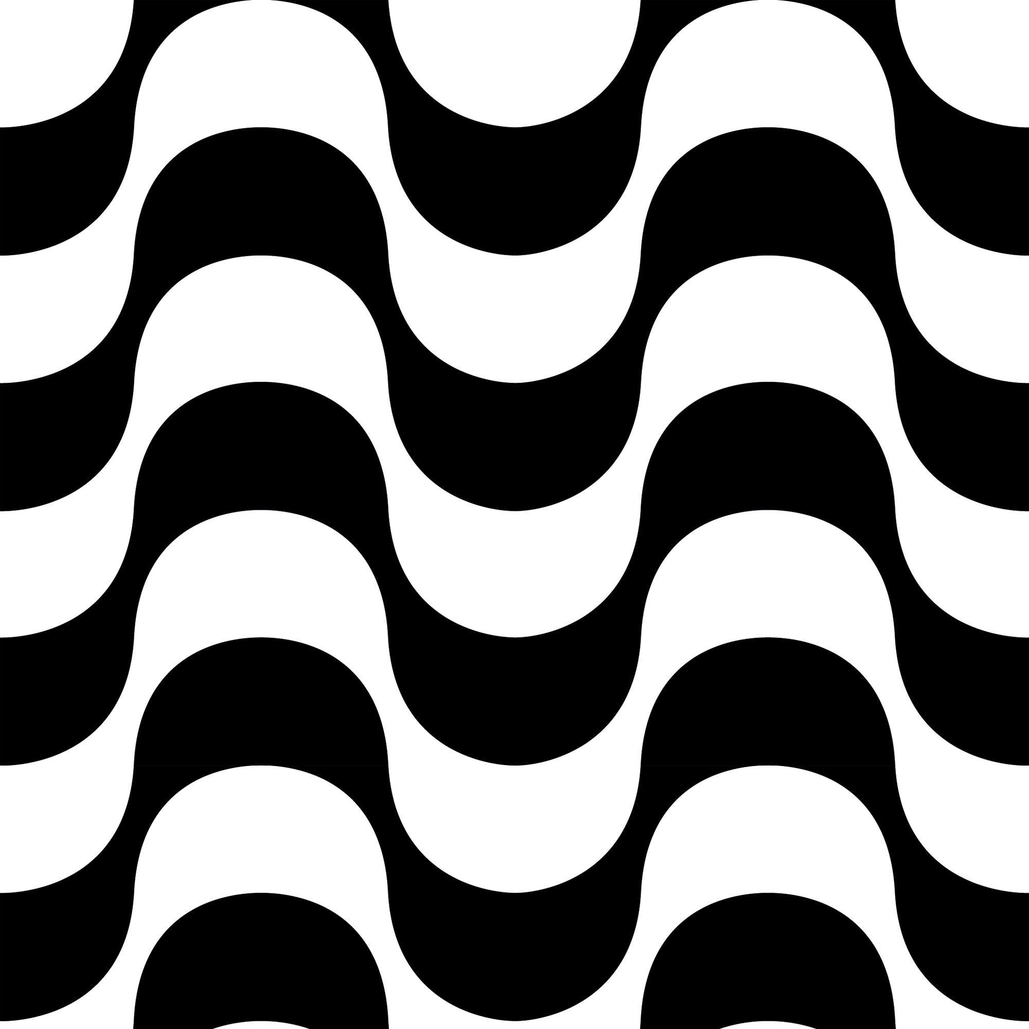 papier peint géométrique noir et blanc Wavy