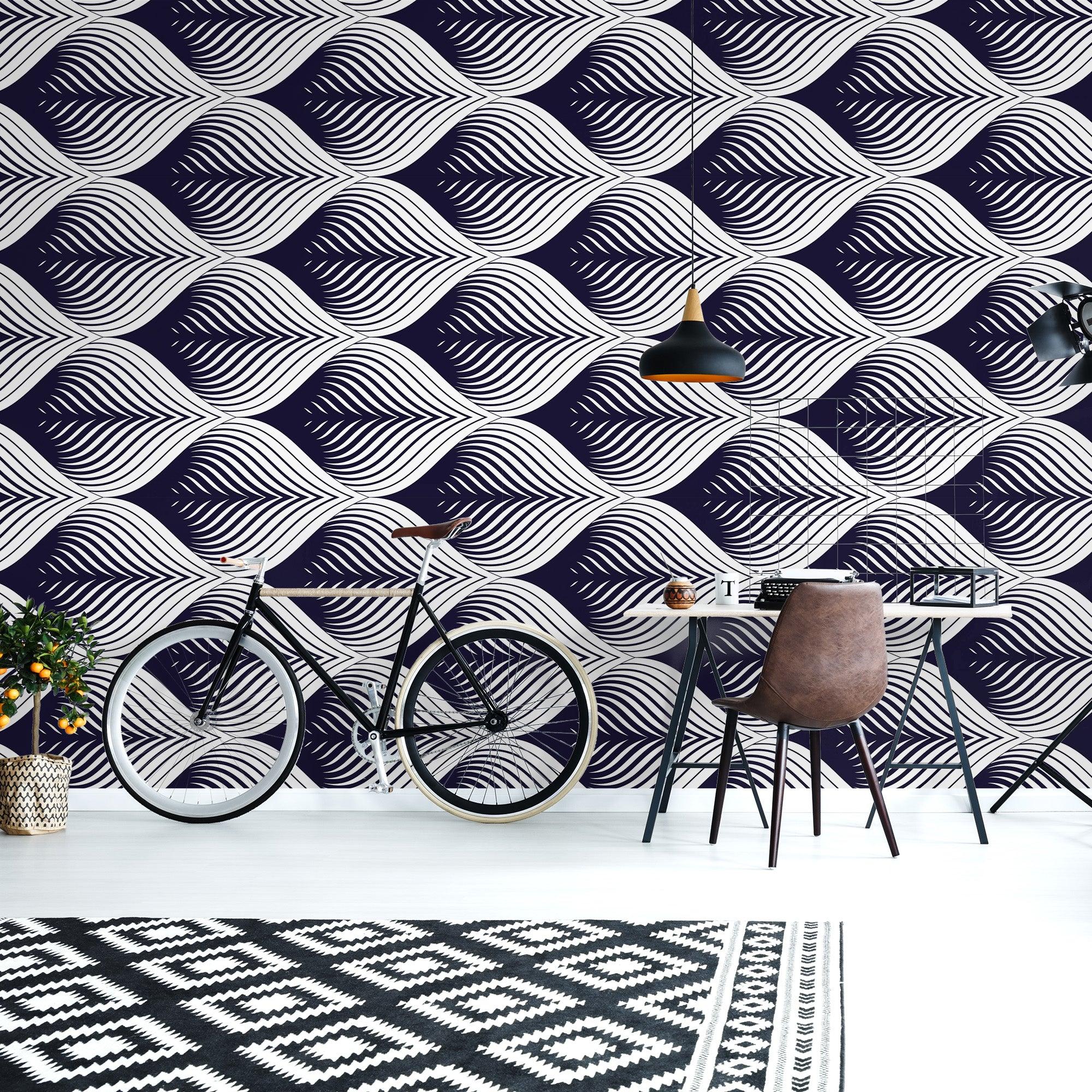 papier peint motifs geometriques art deco