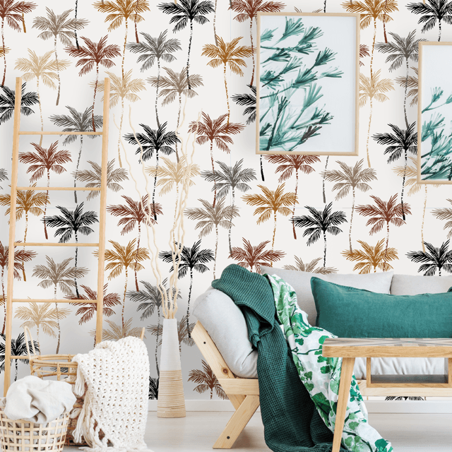 papier peint floral palmier
