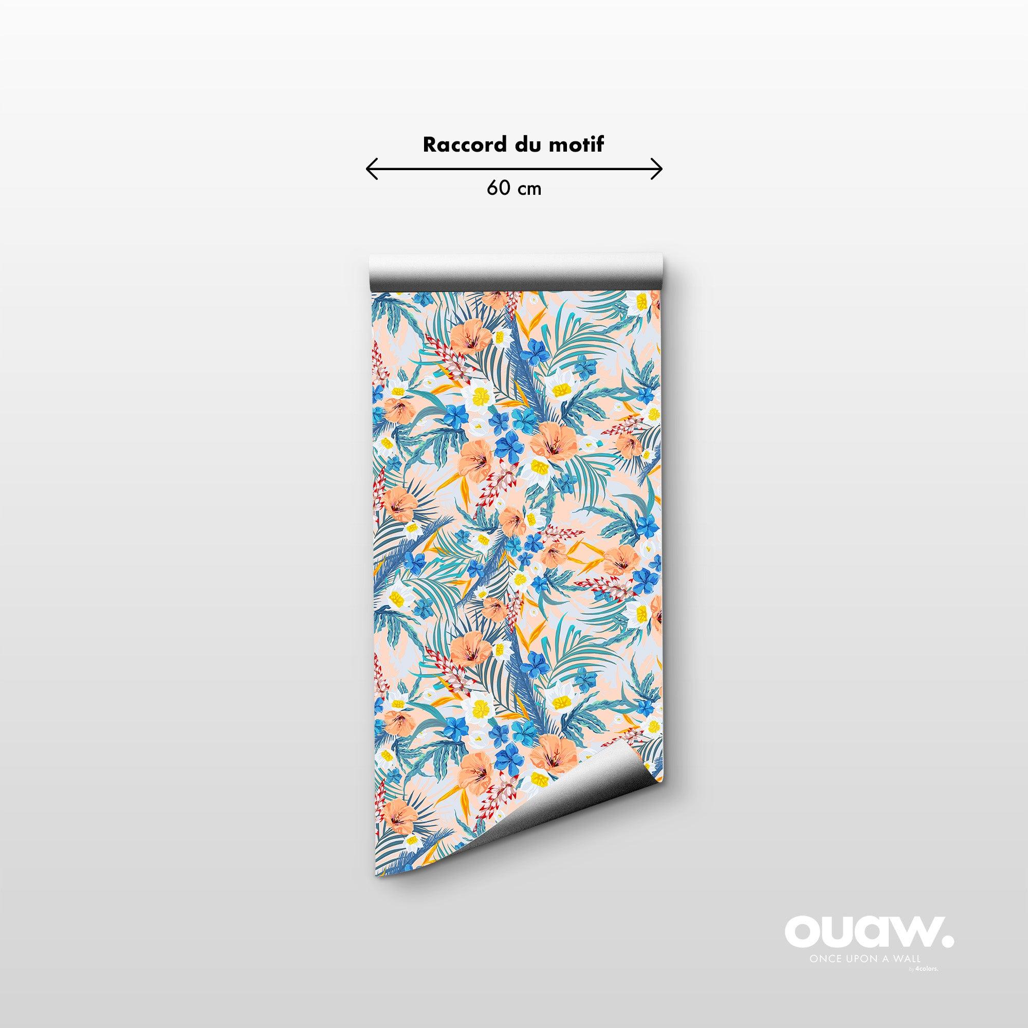 papier peint motifs fleurs