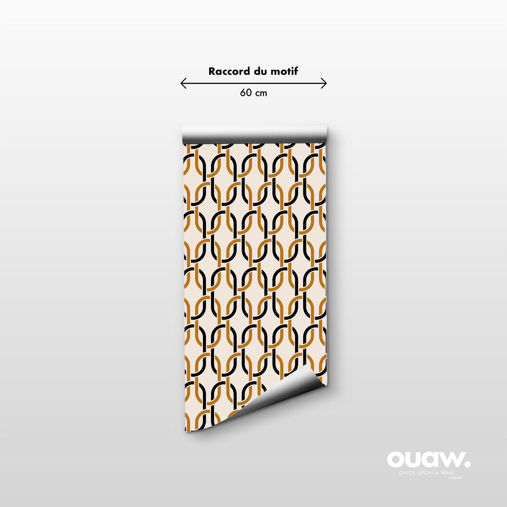 papier peint motifs contemporain lé 60cm