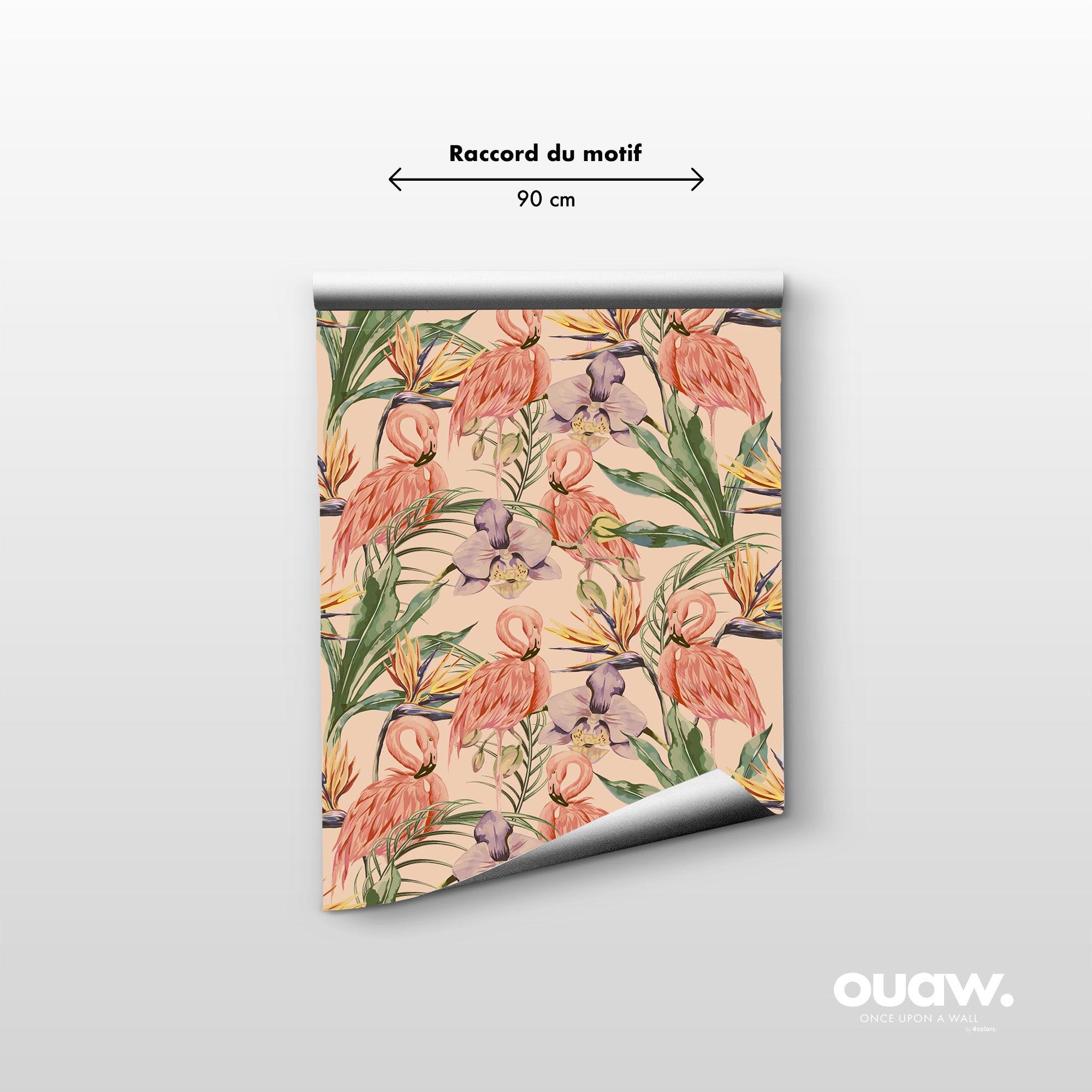 papier peint motifs fleurs