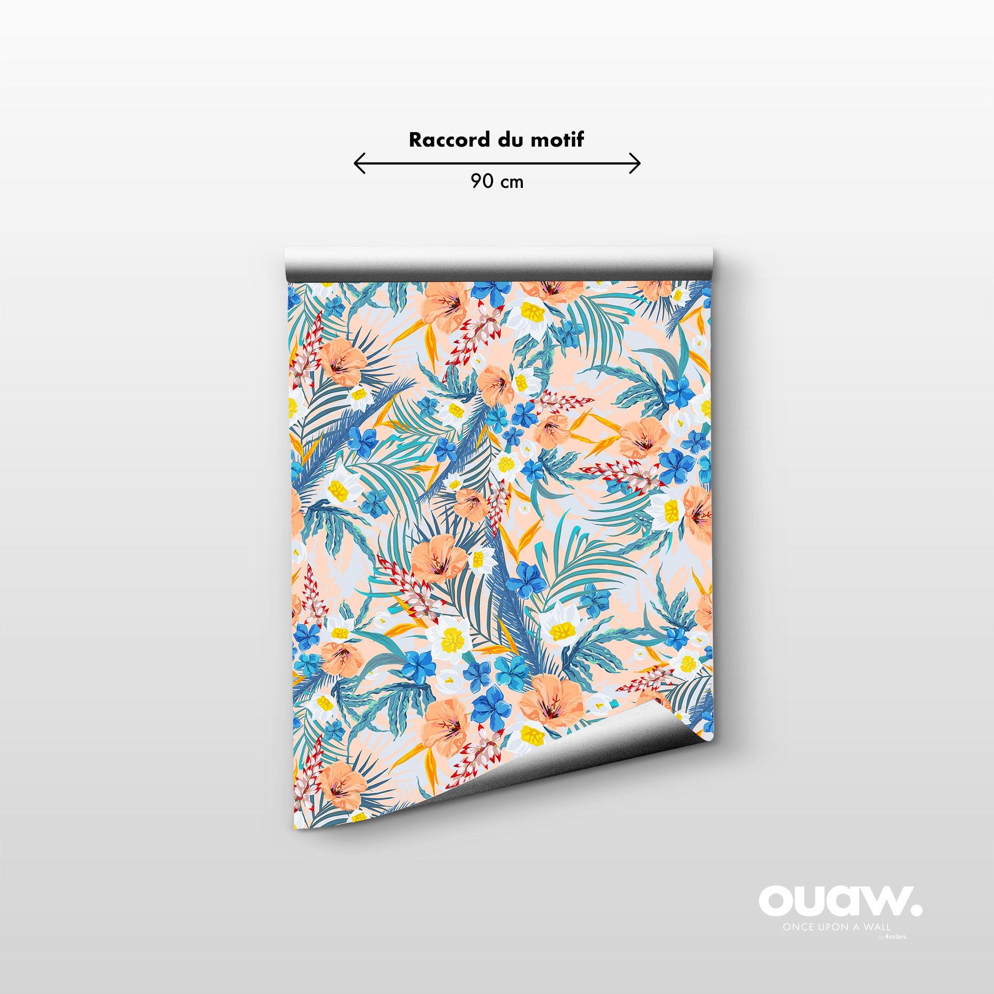 papier peint motifs fleurs