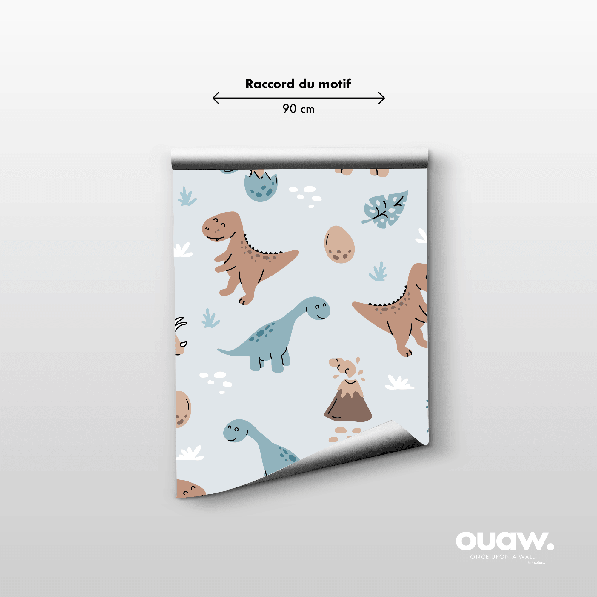 lé 90cm papier peint dinosaure Cera