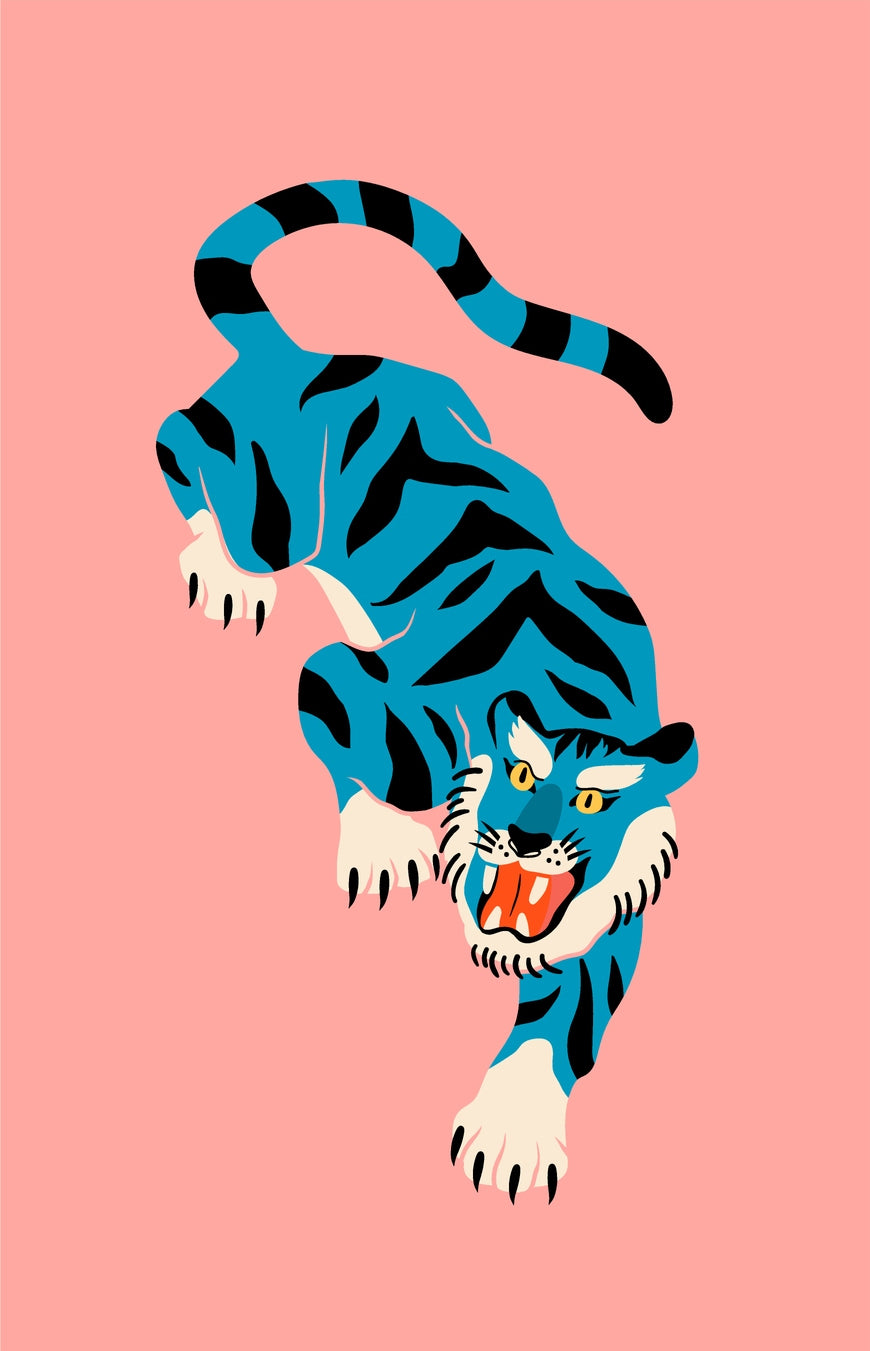Affiche Blue Tiger