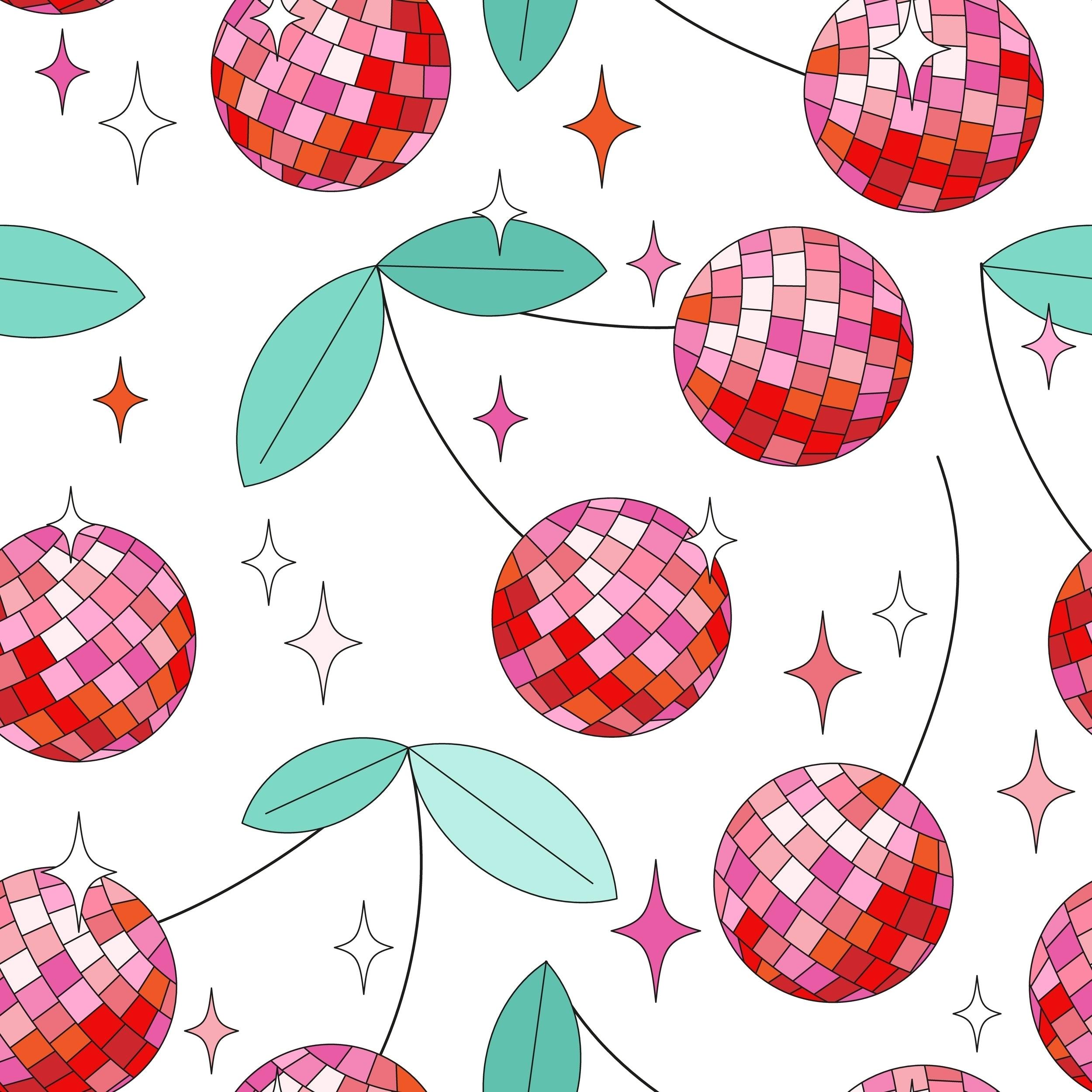 Papier cadeau Cerises disco - Once Upon A Wall