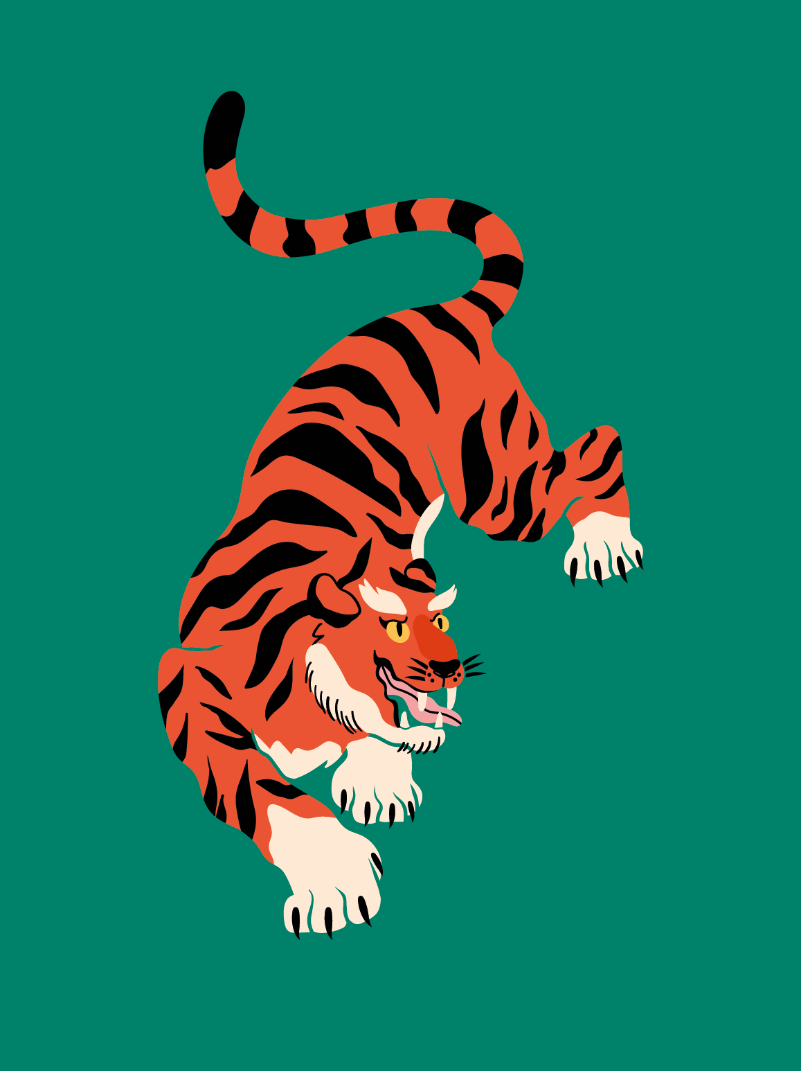 Affiche Green Tiger