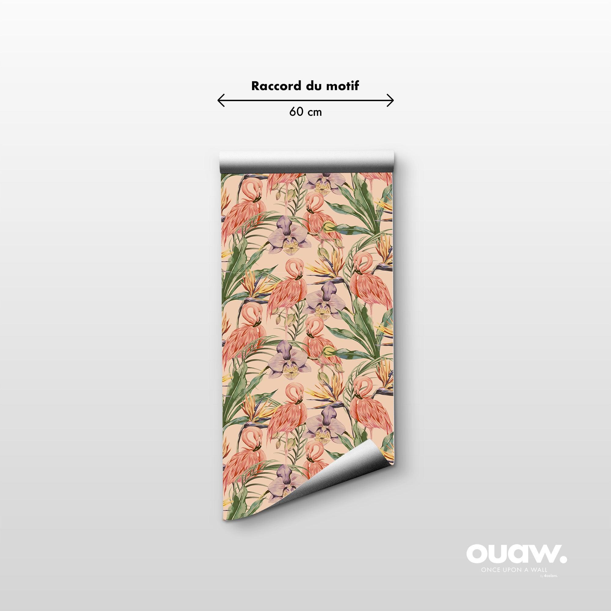 papier peint motifs fleurs
