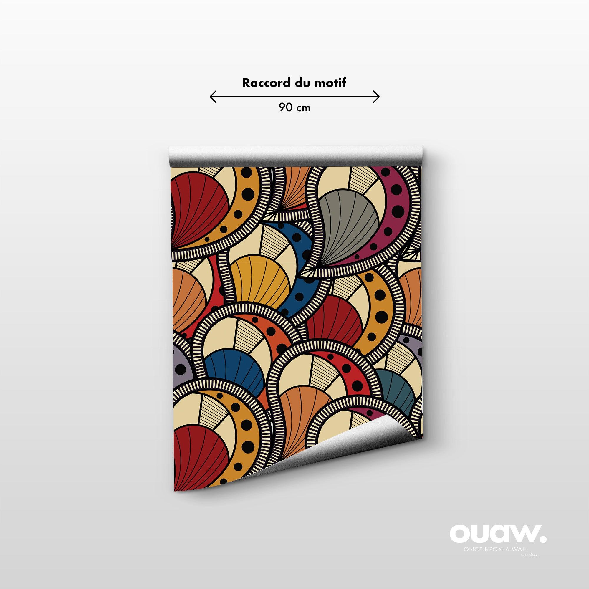 papier peint motifs wax